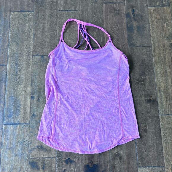 Lululemon Women's Size 10 Lighten Up Tank Pink Purple Built in‎ Bra - Picture 3 of 11